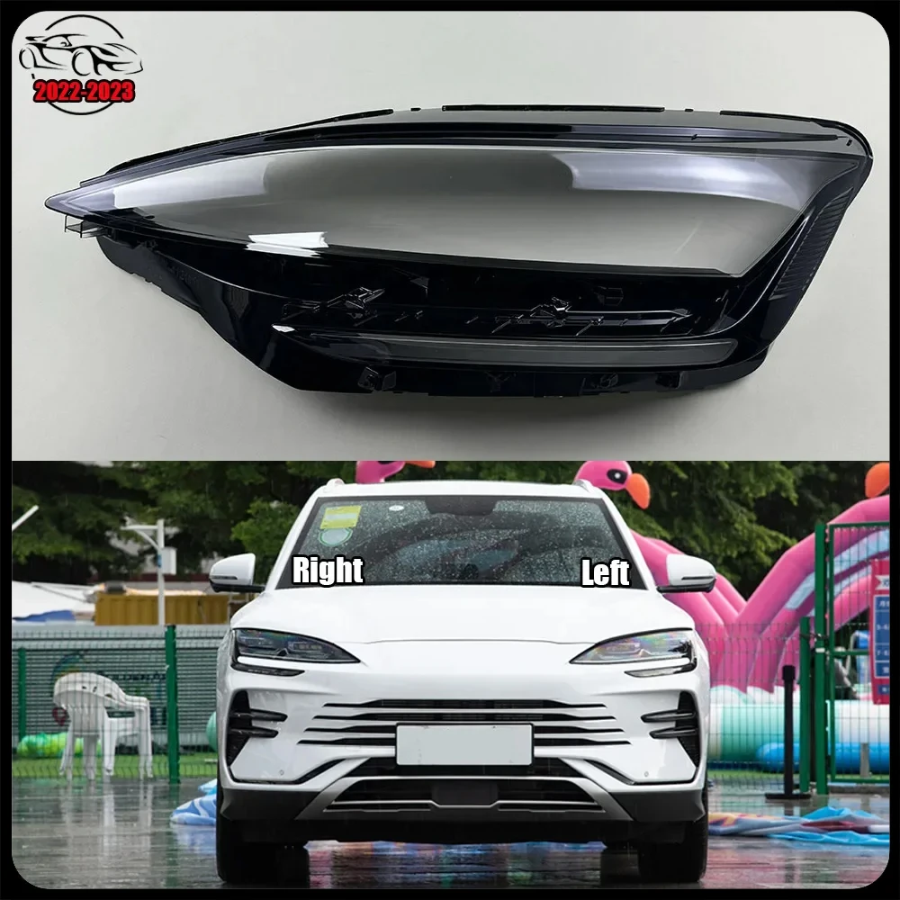 

For BYD Song Plus 2022 2023 Glass Light Lamp Caps Headlamp Shell Transparent Lampshade Headlight Cover Waterproof Masks