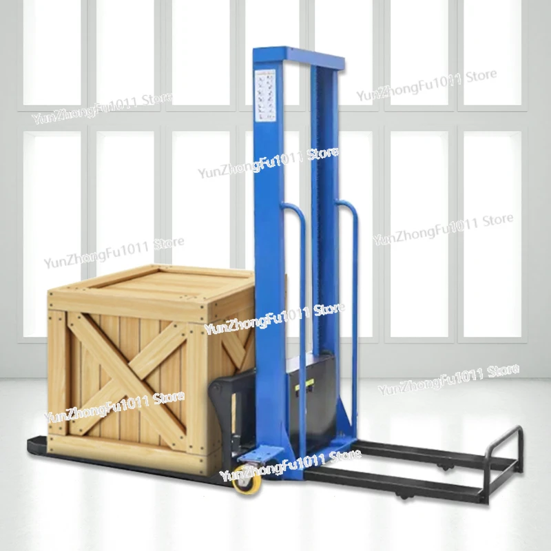 1 Ton 500 kg Portable Pallet Self Loading Lifting Forklift Electric Stacker