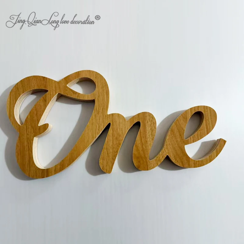Wooden Number Sign One Sign Photo Prop for First Birthday Cake Smash First Birthday Photo Shoot Baby's 1st Year Celebration Deco