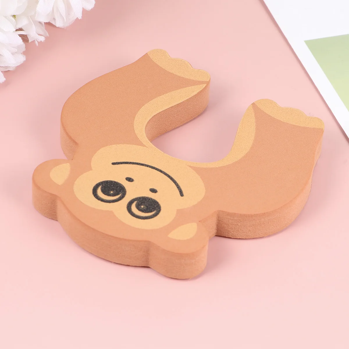 

10pcs Anti-Pinch Door Stopper Eva Finger Guard Bumper Prevent Slamming Doors Brown Monkey Design Durable Baby Safety Protector