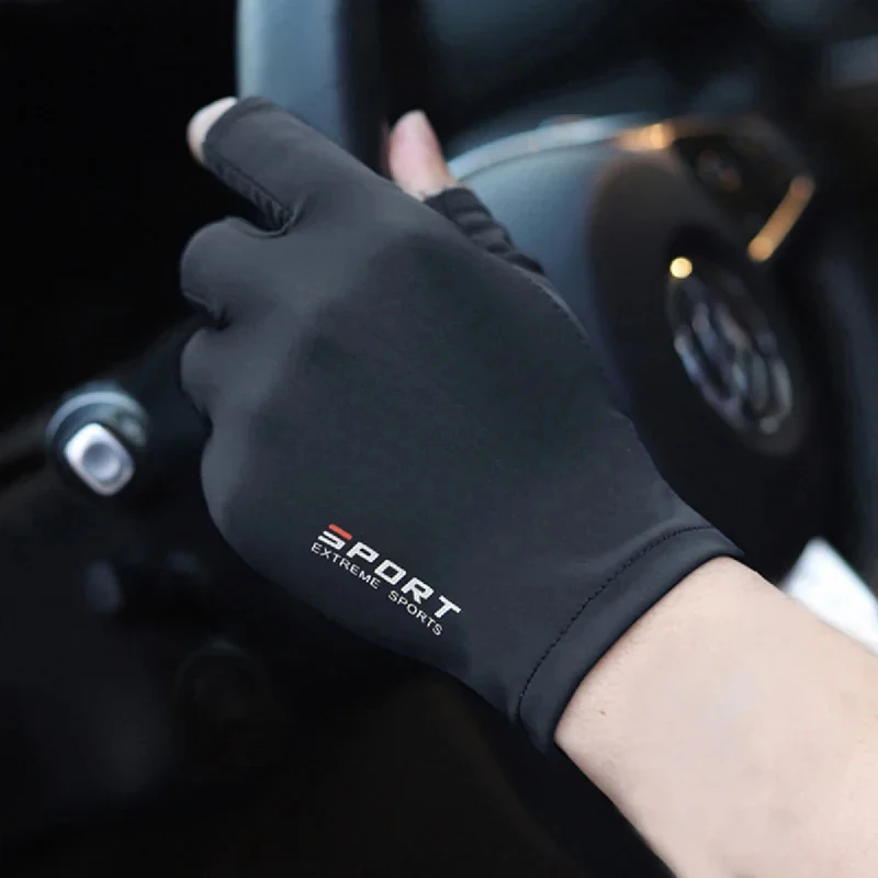 1/2 Pares de Luvas Esportivas para Pesca ao Ar Livre com Tela Sensível ao Toque, Finas, Anti-UV, Equipamento de Proteção, Luvas para Corrida de Moto, Antiderrapantes e Respiráveis