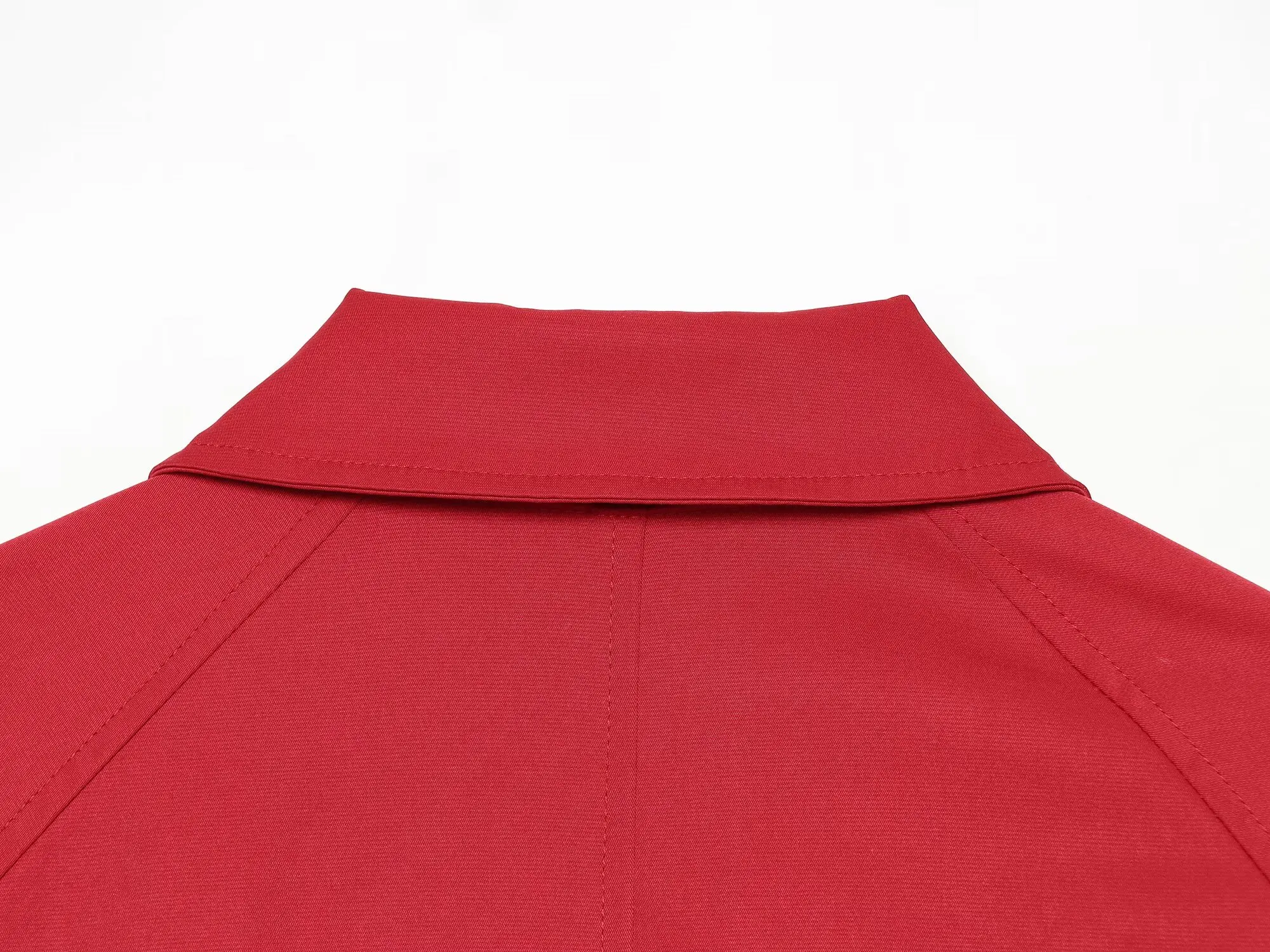 KONDALA Damen Lässiger Eleganter Roter Langer Trenchcoat für Pendler und High Street, Trendiger Trenchcoat 2026 Herbst Schicker Minimalistischer Mantel mit Knöpfen – Detail 12
