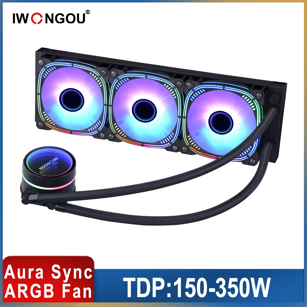 X99 Processor Cooler 4PIN Cpu Water Cooling Heatsink IWONGOU Liquid Cooling Pc Am4 360mm Fan Radiator for inte LGA1700 1151 2011