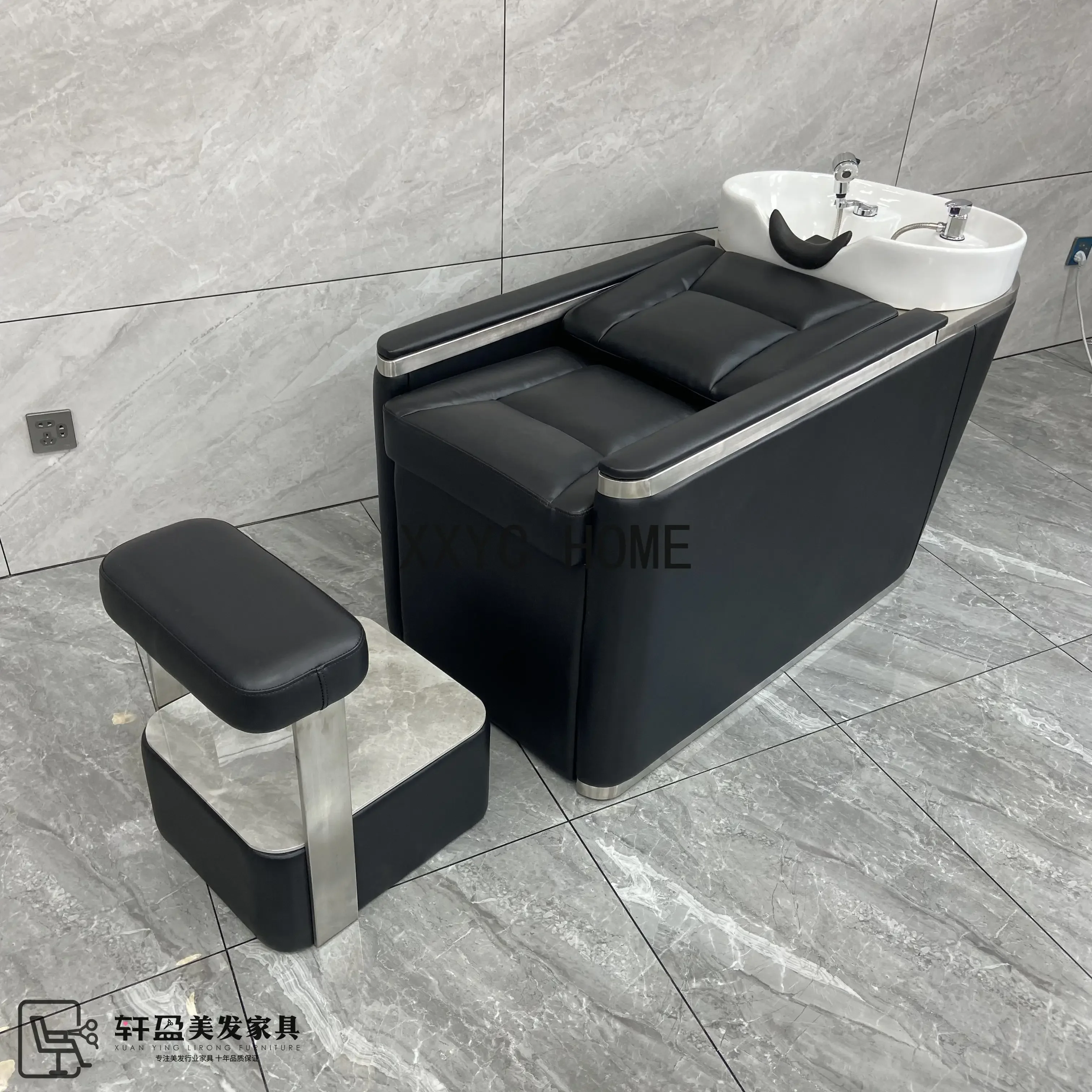 

Керамическая раковина-лежак для мытья волос с функцией полупромывания