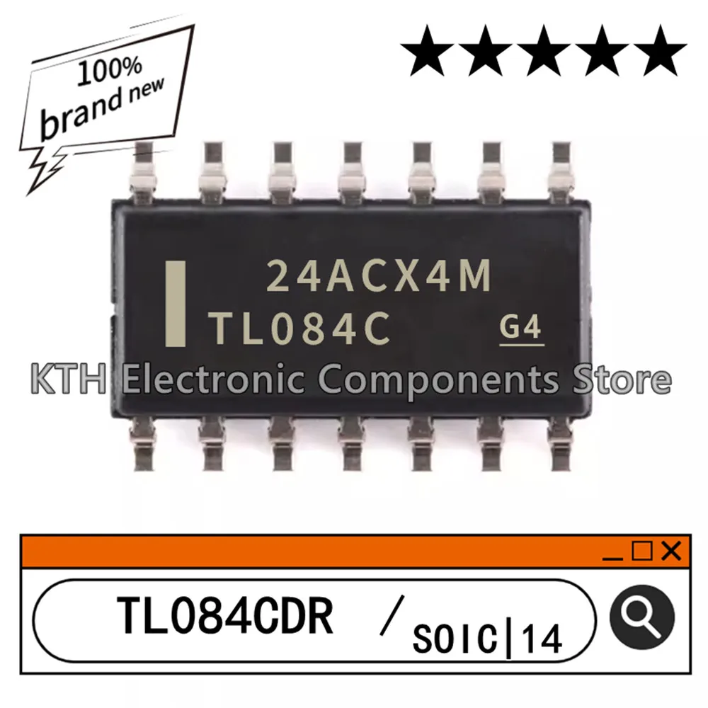 10Pcs/Lot Orginal New TL084CDR TL084 TL084C SOP14 JFET input operational amplifier Chip Electronic components integrated circuit