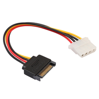 0.2m SATA 15-Pin Male to Molex 4-Pin Female Power Cable for PCe Riser BTC Mining