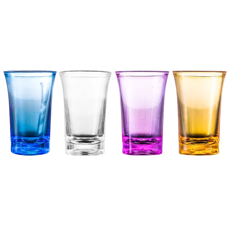 

Colorful Acrylic Spirits Shot Cup Liquor Spirits Vodka Wine Drinkware Cocktail Cups for Holiday Party Bar Home