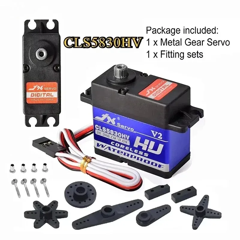 30KG Impermeabile Digitale Servo Ad Alta Tensione Metal Gear 6-8.4V Per 1/10 RedCat HPI Baja 1/8 RC Auto Crawler Accessorie JX CLS5830HV