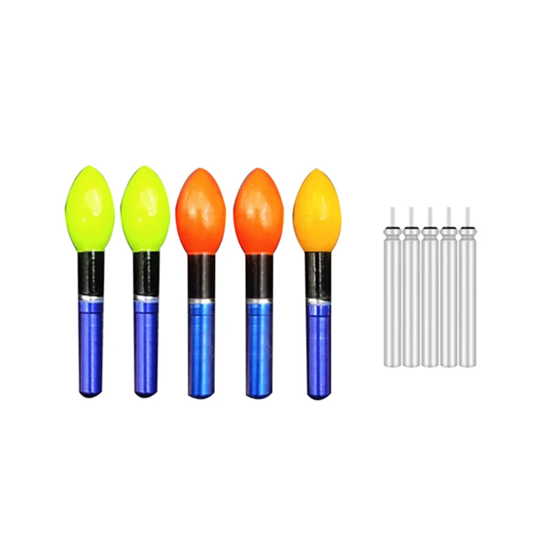 5pcs/lot Bulb Light Stick With 5 CR322 Battery Electronic Lightstick Glowing Sticks Luminous Float Night Fishing A620