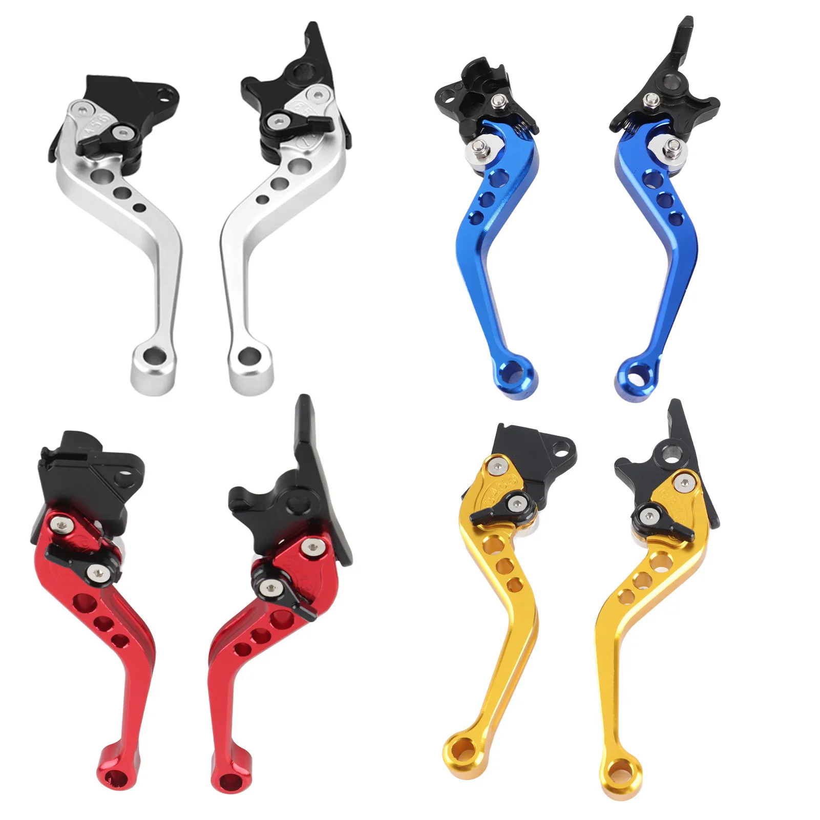 مقبض رافعة الفرامل، مقبض رافعة الفرامل، زوج من مقبض رافعة الفرامل للدراجة النارية من الألومنيوم باستخدام الحاسب الآلي #2