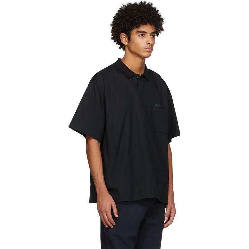 Fear God Fog Essentials Seventh Season Flocking Letter Polo Shirt Casual T-shirt Other Material