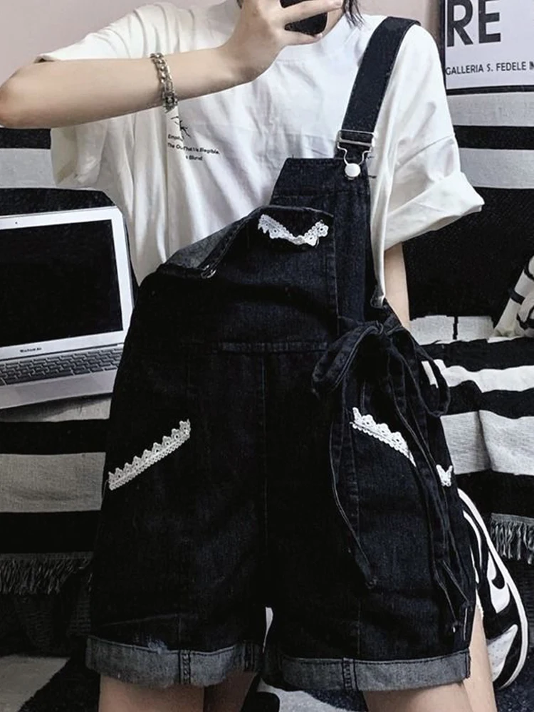 

Женские комбинезоны, комбинезоны в форме танца, одежда на талии, свободная джинсовая одежда с бантом для подростков, уличная одежда, комбинезон для тренировок на молнии, женская базовая одежда