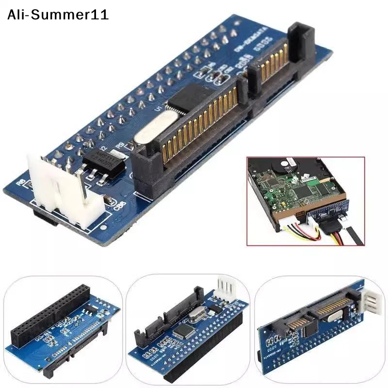 【Ew1】1Set HDD 3.5in IDE To SATA Hard Disk Converter PATA IDE 40Pin To SATA 22Pin Hard Drive Connector Cable IDE To SATA Adapter