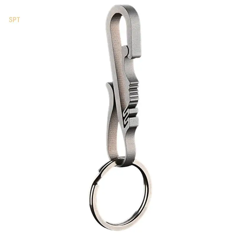 티타늄 합금 Carabiner 키 체인 클립 버클 야외 키 체인 클립 키 ​​홀더 빠른 교수형 후크 키 체인 도구 714F