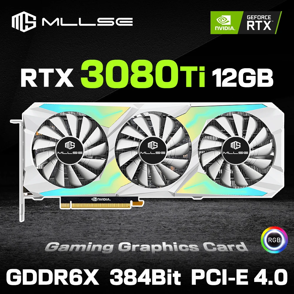 

MLLSE RTX 3080Ti 12GB Video Card NVIDIA Game GPU 8Pin+8Pin GDDR6X 384bit HDMI*1 DP*3 PCI-E 4.0 x16 rtx3080ti 12gb Graphics Card