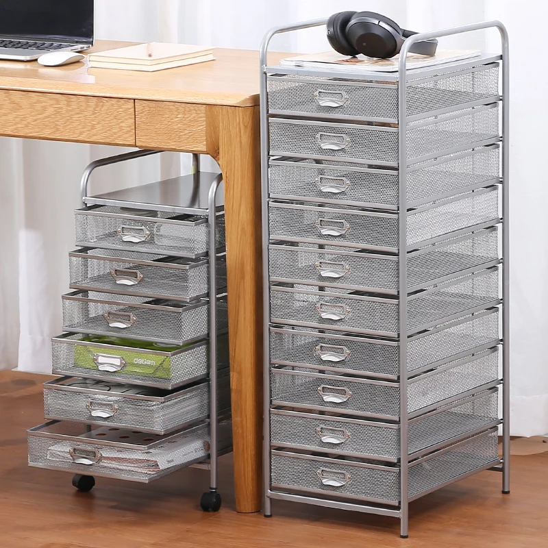 

Металлический органайзер для файлов, тележка под столом, шкаф для хранения документов формата А4, мобильная офисная тележка для файлов, многофункциональная стойка для хранения
