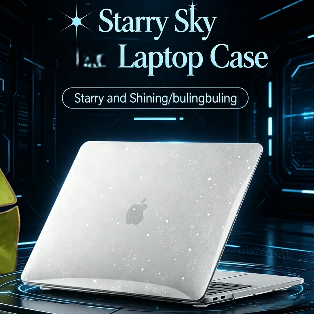Transparent MacBook Neo 13 Protective Case Laptop Cover, Compatible with MacBook Neo A3404,13 Inch, Starlight style
