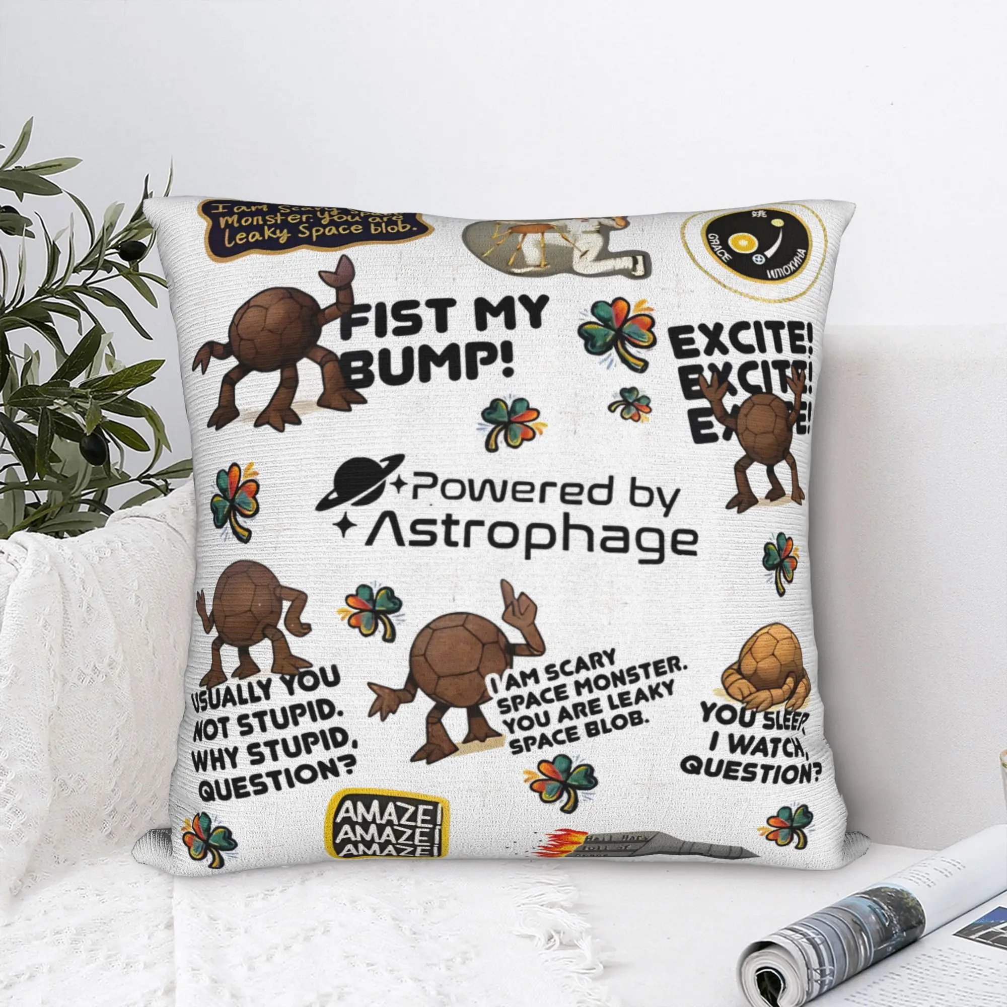 Vintage Project Hail Mary Powered By Astrophage Pillow Cover Graphic Cushion Cover Retro Trendy Pillow Case For Couch Bedroom