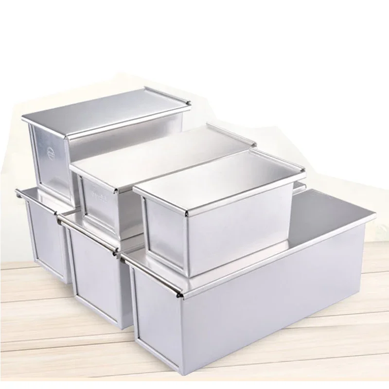 

1500g Aluminum Alloy Non-Stick Coating Toast Boxes Bread Loaf Pan Mould Baking Tool With Carton Packaging Dishes