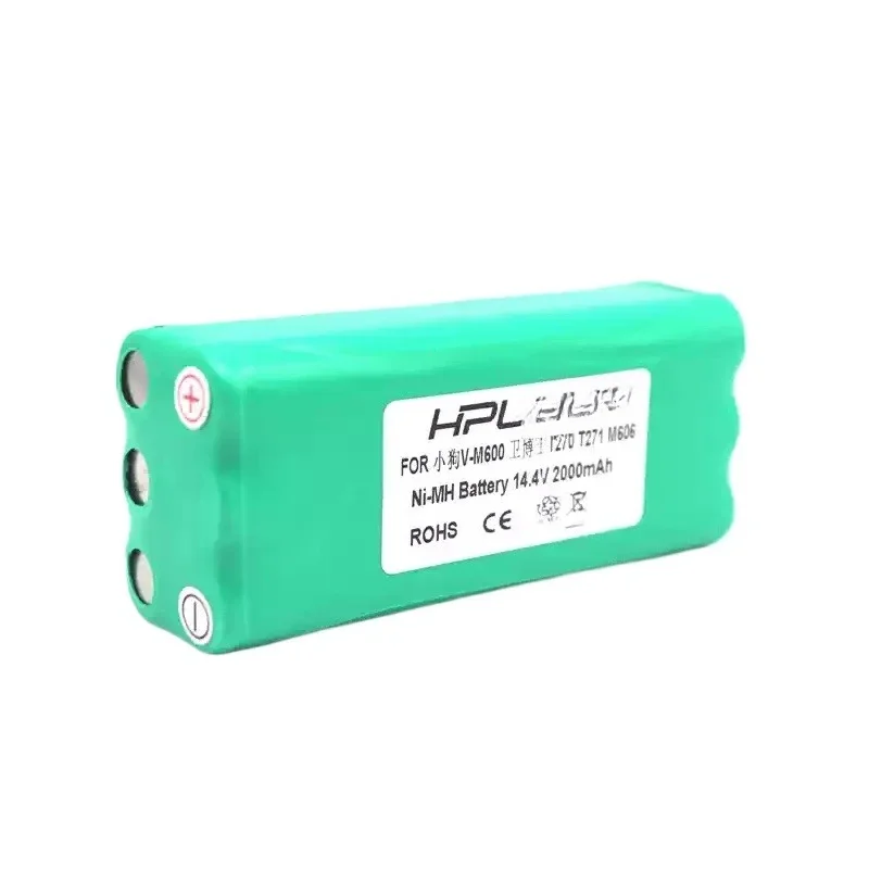 for Xiaogou V-M600 / M6006 & V-Bot T270 / T271 Robot Rechargeable Battery 14.4V 3000mAh 3-pin