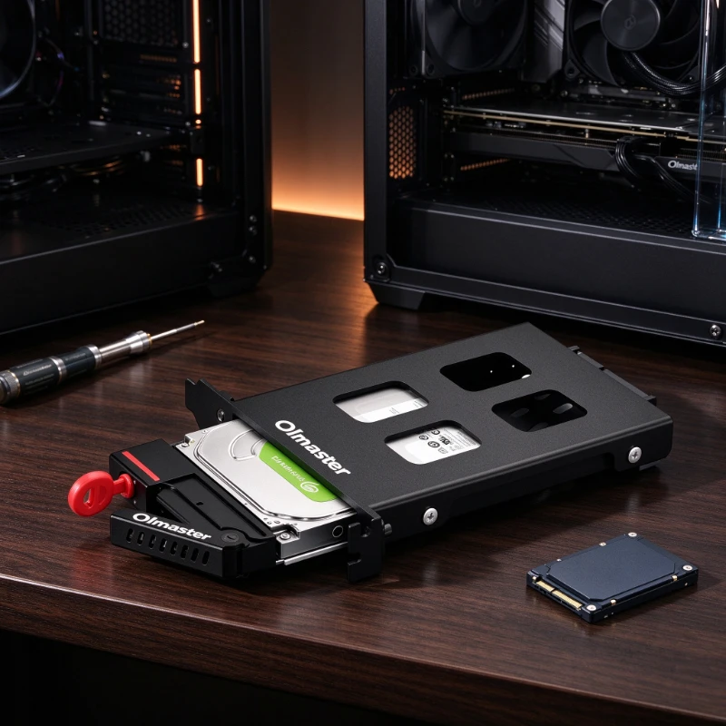 2.5 Inch SATA SSD Hot Swap Drive Bay with Metal Chassis, Key Lock, Plug Play Installation plus Multi Layer Data Protection