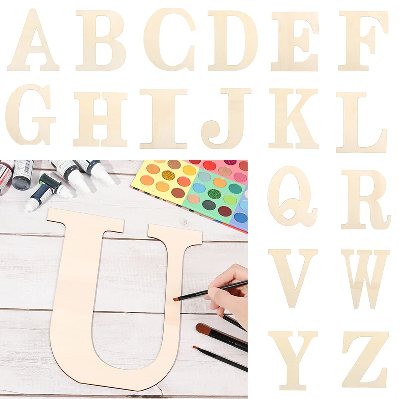 DIY 30cm Wooden Letters For Wall Decorations Crafts Nursery Kids Baby Room Alphabet Name Word Wedding Party Art Home Decor