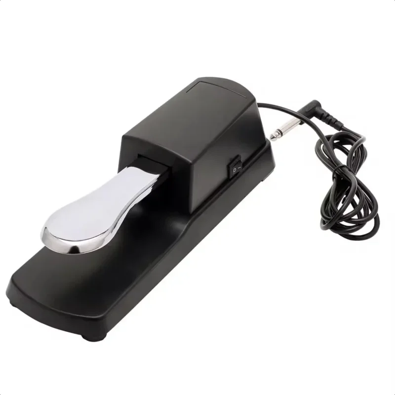 Universal Sustain Pedal สําหรับคีย์บอร์ด MIDI Synth เปียโนดิจิตอลกลองเปียโนไฟฟ้าพร้อมสวิตช์ด้านล่าง/ขั้วกันลื่น