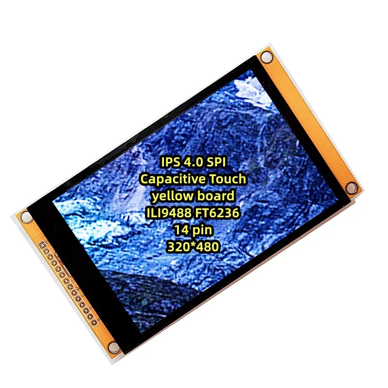 New IPS 4.0 Inch SPI Capacitive Touch Yellow Board Module ILI9488 FT6236 Esp32 14 pin Electronic 320*480