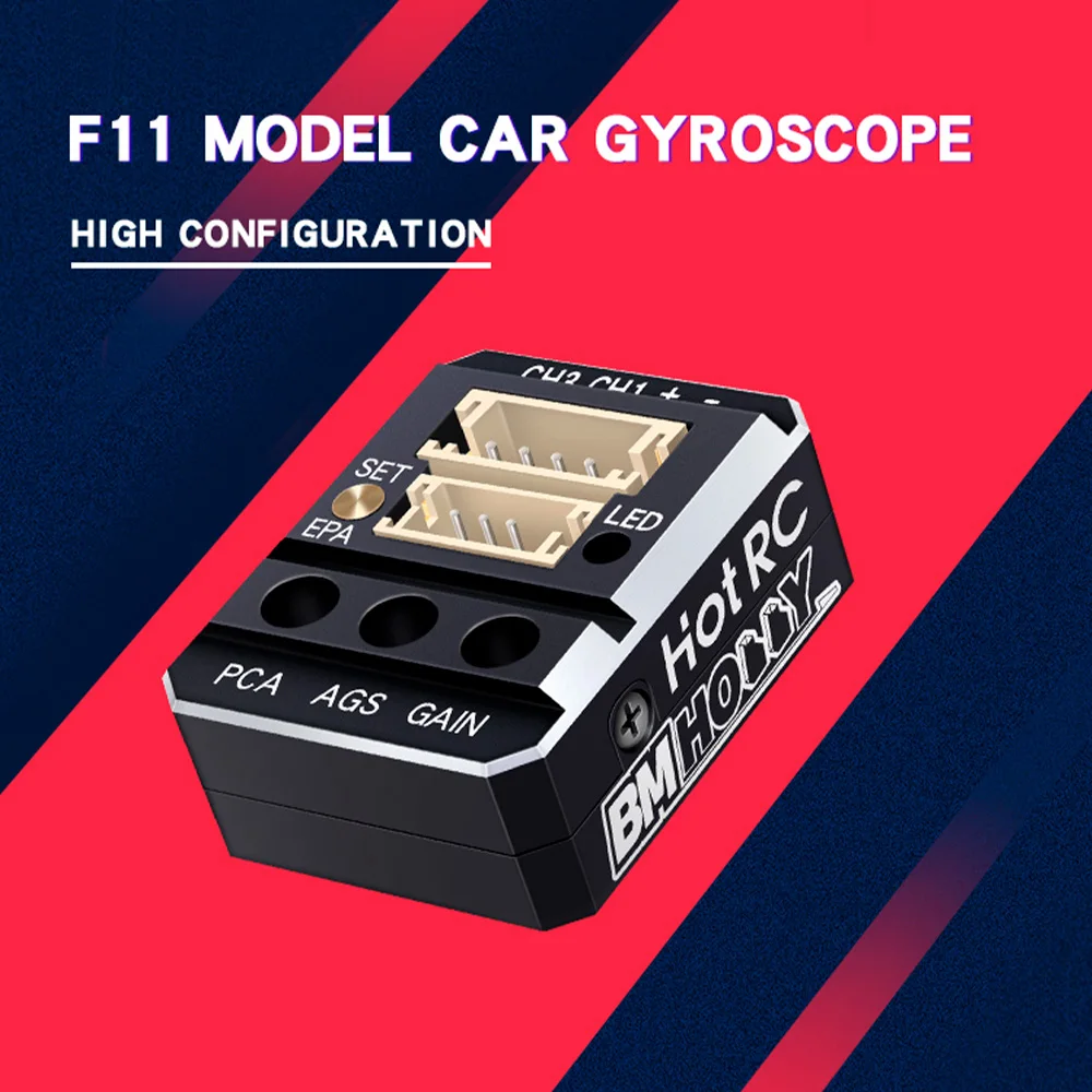 Giroscópio HotRC-F11 F12, controle automático de estabilidade, 3,5 V-9 V, nível de rally de carro RC, barco de carro de deriva, qualquer receptor