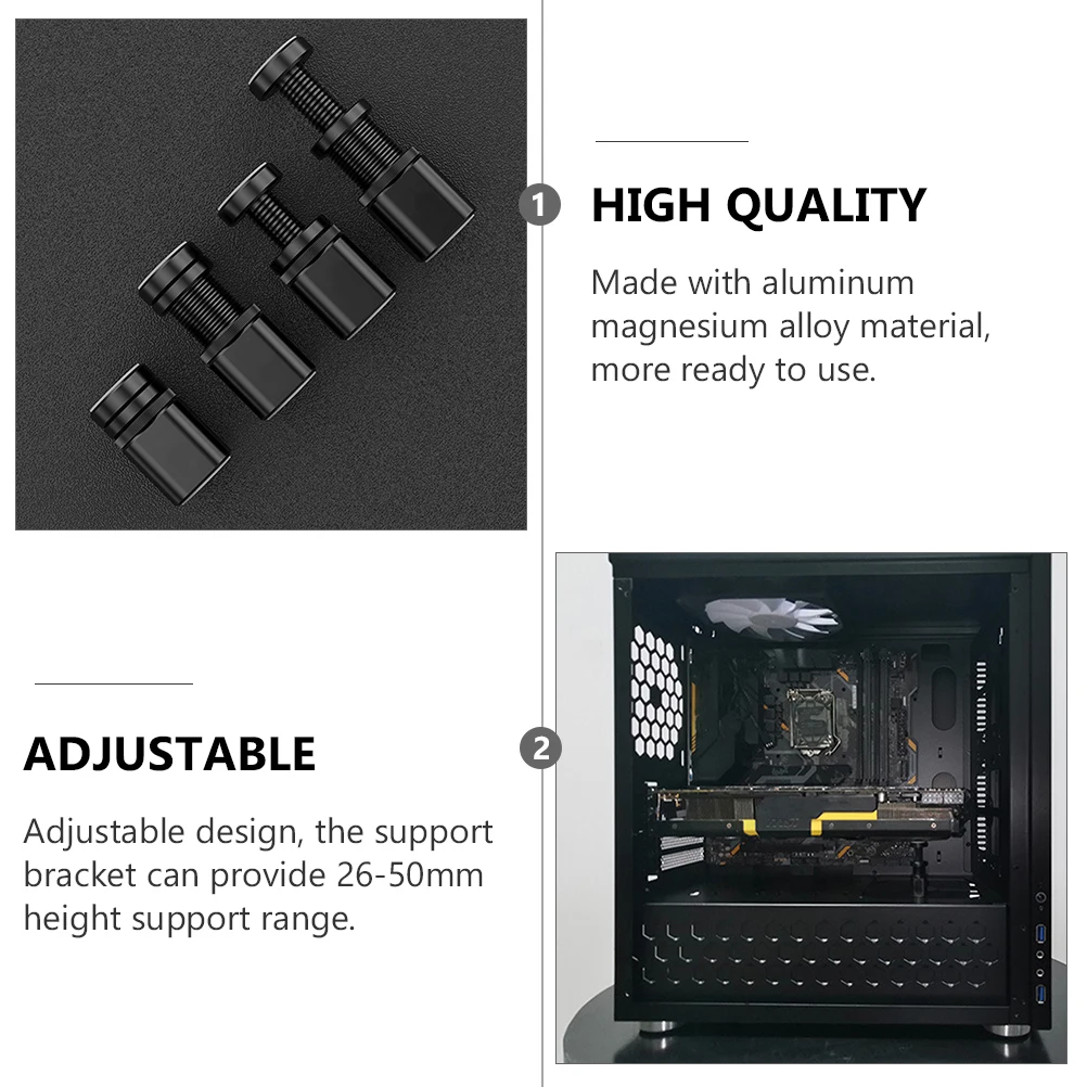 

Graphics Card Bracket GPU Holder 26-50mm Support Aluminum Magnesium Alloy Anodizing Sandblasting Computer Accessory Silicon