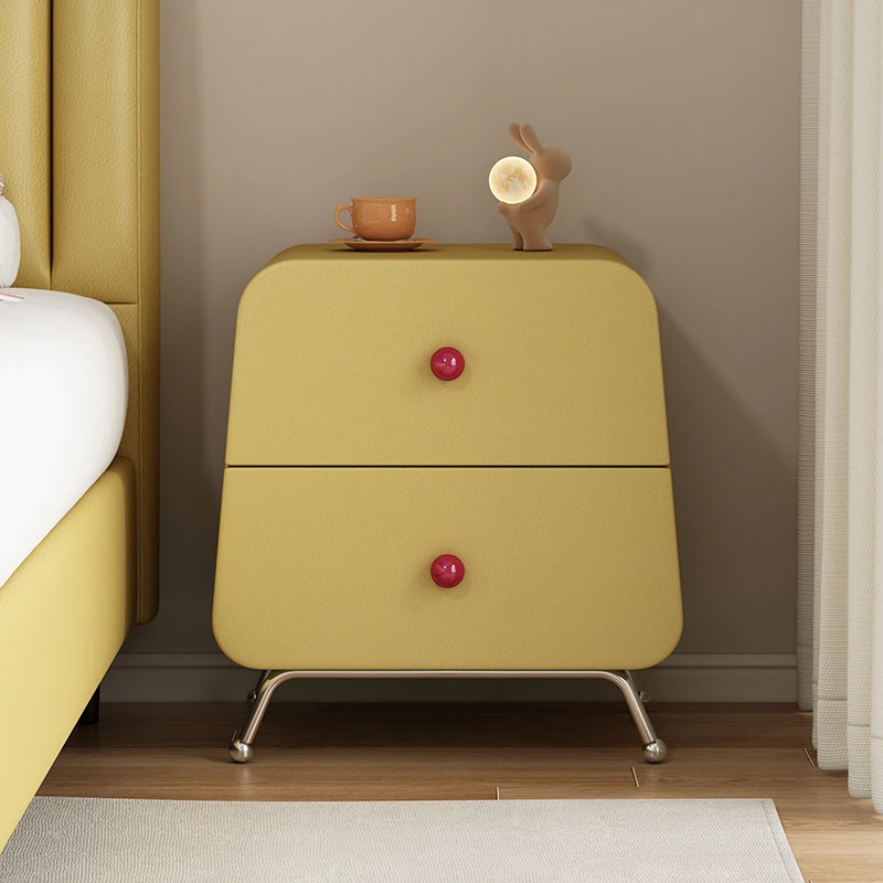 

Trendy Bedroom Bedside Table Mobile Cabinets Librero Storage Drawers Luxury Nightstand Organizer Mesitas De Noche Home Furniture