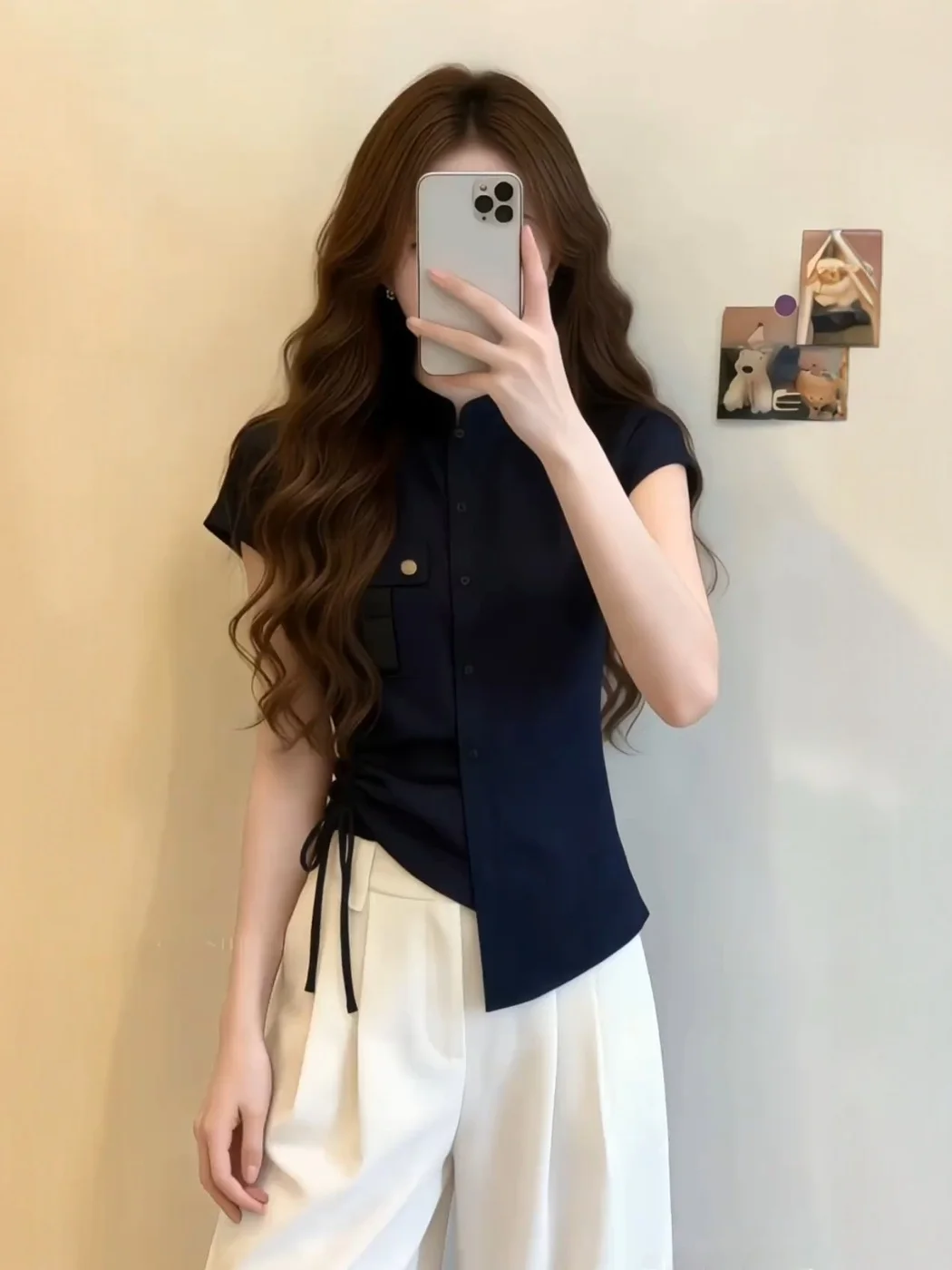 

New Chinese Design Short Sleeve Shirt Women's Summer Luxury Style Casual High Quality Top Fashionable Stand Collar Short Length