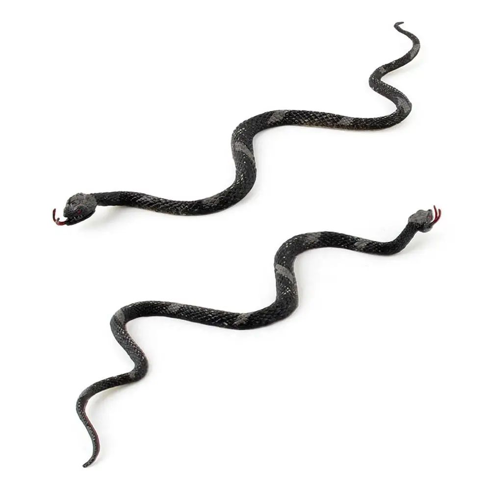 Simulation Snake Toys Rubber Tricky Toy Fake Boa Rattlesnake Model Toy Halloween Horror Toys Prank Funny Scary Party M8S3