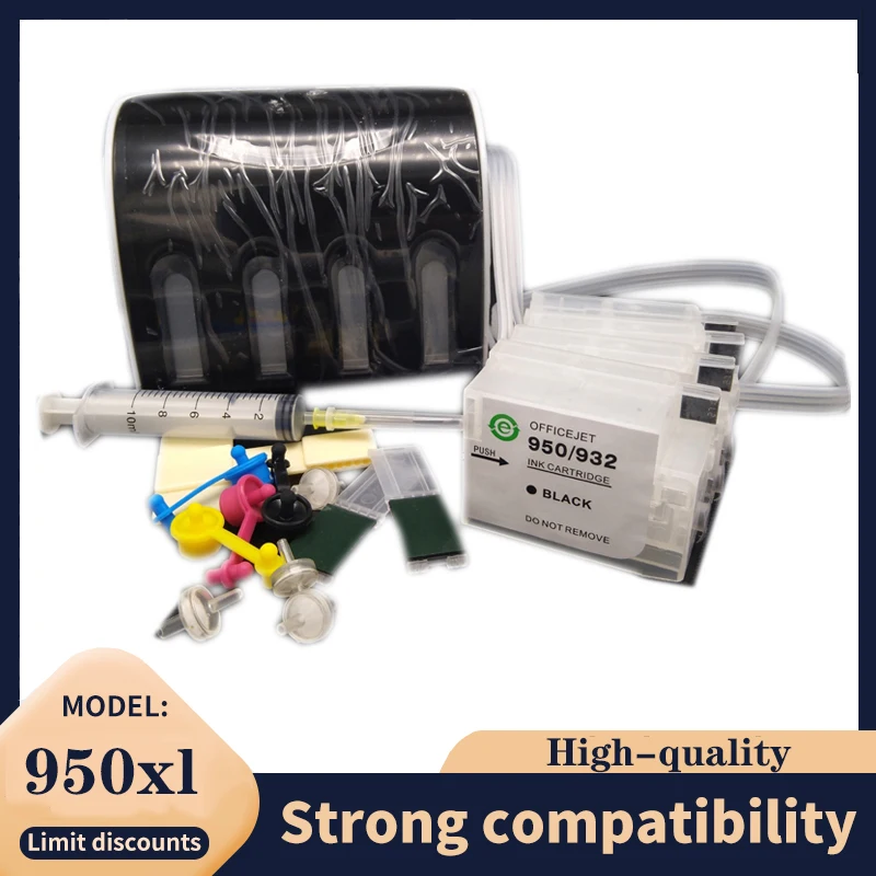 sistema de impressora vilaxh ciss para hp950 951 950 xl com microplaquetas automaticas da restauracao jato pro do escritorio 8100 8600 8610 8615 8620 8680 8630 8640 01