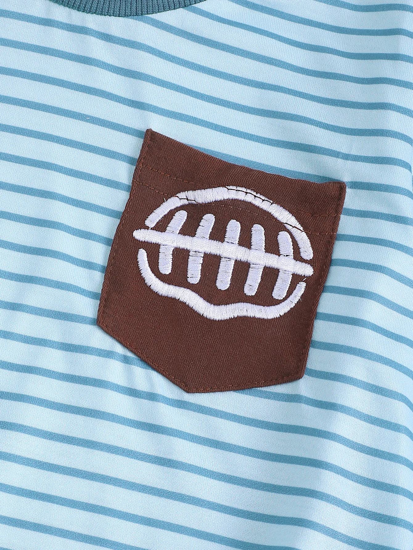 Baby Boy Striped Long Sleeve round Neck Romper Triangle Design Infant Clothing Easy-On Onesie for Newborns - view 4
