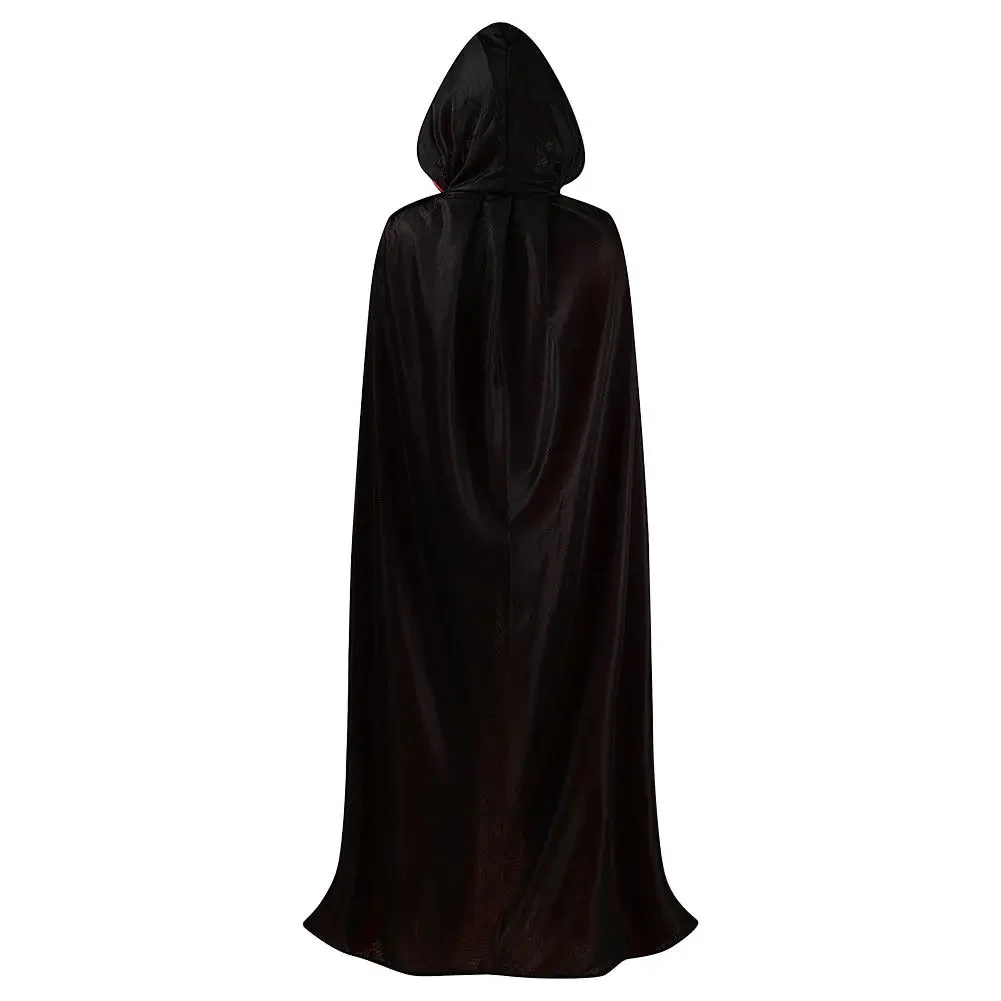 

Adult Long Cape Hood Masquerade Halloween Costume Dress Smock Hooded Cloak