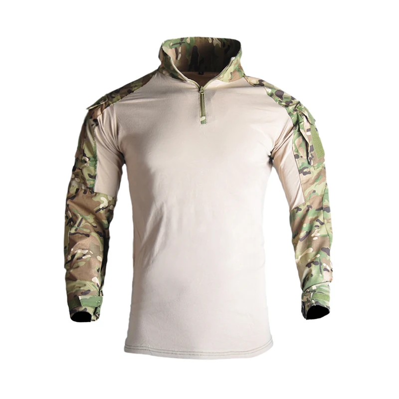 HAN WILD Tactical Shirt Man Outdoor Softair Combat Camouflage Long Sleeve Hunting Climbing Shirts Cotton Sport Clothes Fishing