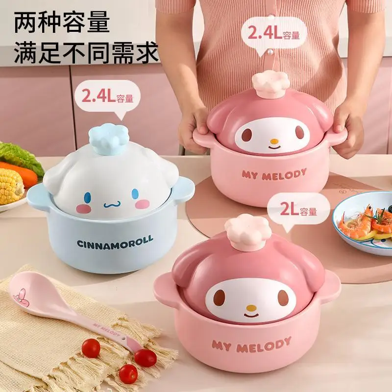 Sanrio Hello Kitty My melody Cinnamoroll cartoon cooking casserole household ceramic clay high temperature resistant stew pot