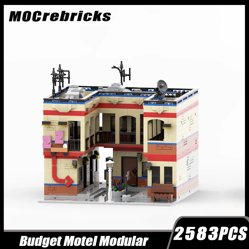 

MOC-125772 City Street View Iuxury Hotel Modular Buildings Building Block Assemble Model Brick Toy Children's Christmas Gifts