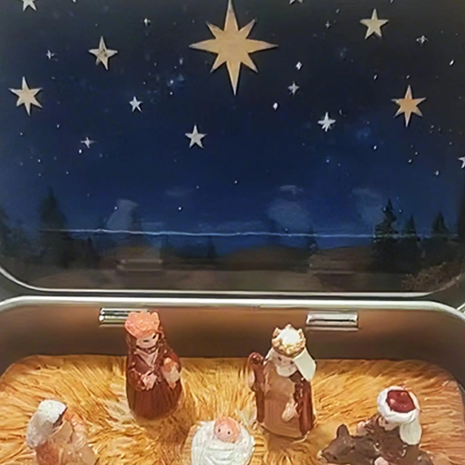 Nativity Figurines Resin Christmas Decorations Holy Family Manger Nativity Scene Statue For Home Tabletop Cabinet Desk Bedside