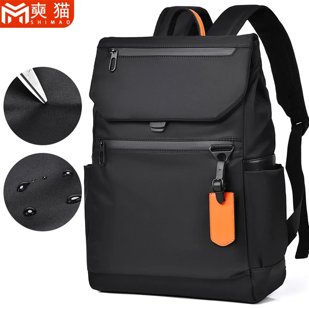 

Fashion Trendy Outdoor Travel Bag With Usb Charging Backpack For Men's Large Capacity Black Business 14 Inch Laptop Backpack Man
