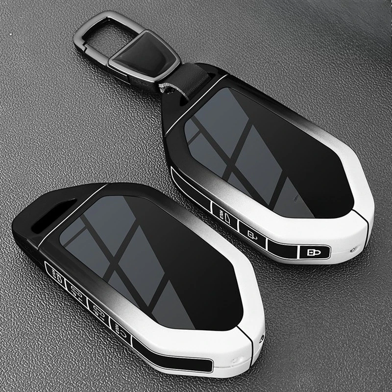 

Zinc Alloy Key Cover Case for KIA K3/Seltos/EV5/Sportage/Stonic/KX3/Sportage/EV9 - Protective Key Fob Shell Key Bag Chain