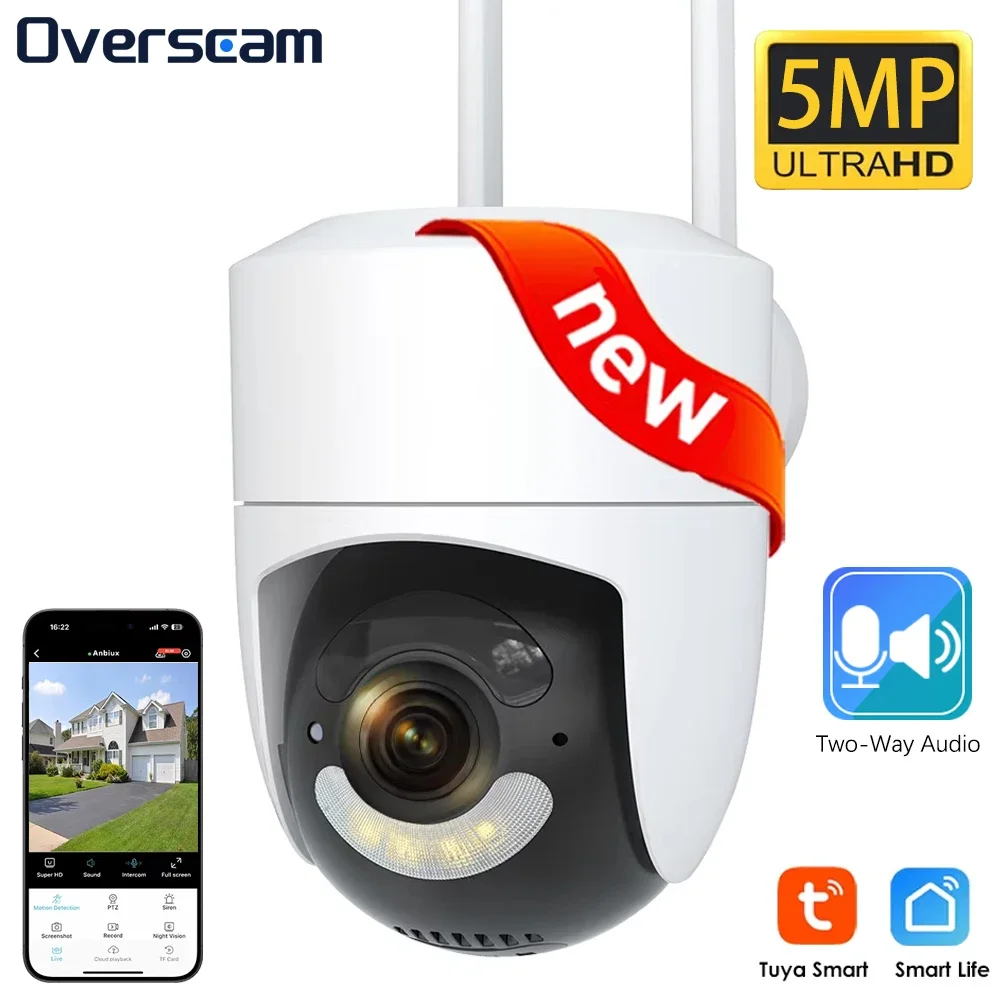 

8MP 4K 5MP HD Wi-Fi IP-камера Tuya Smartlife PTZ Беспроводная домашняя безопасность CCTV Видеонаблюдение Обнаружение человека Отслеживание