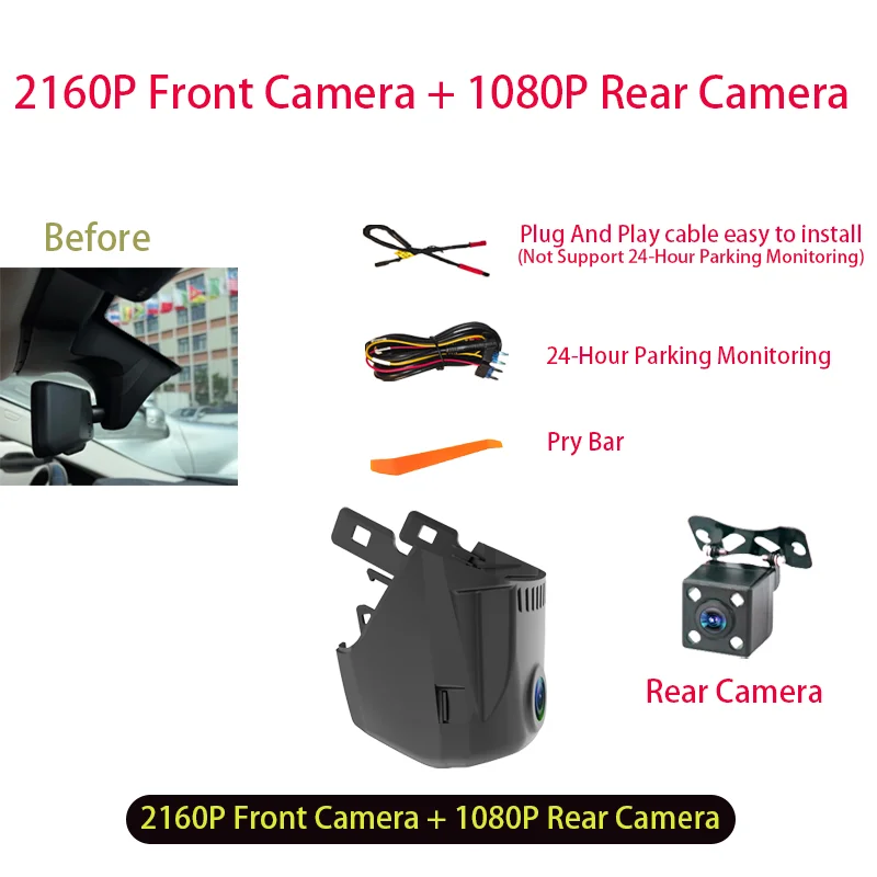 Plug & Play 4K Wifi Dashcam Camera Auto DVR voor BMW 1 2 3 4 5 6 7 8 Serie X1 F48 X3 X4 F26 X5 F15 X6 F16 X7 F11 F90 G11 G30