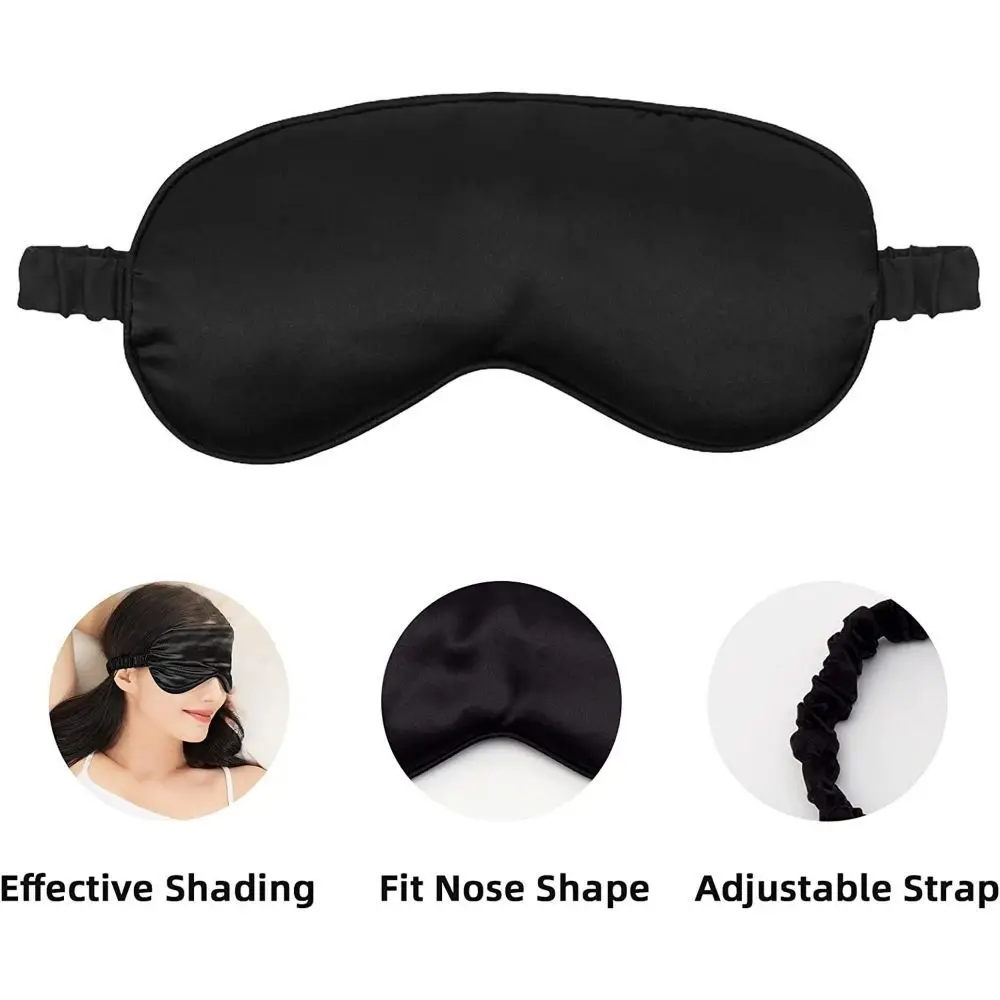 Imitated Silk Eye Patch Shading Sleep Eye Mask Eyepatch Travel Relax Cover Eyeshade Health Sleeping Shield Eye Care Tools