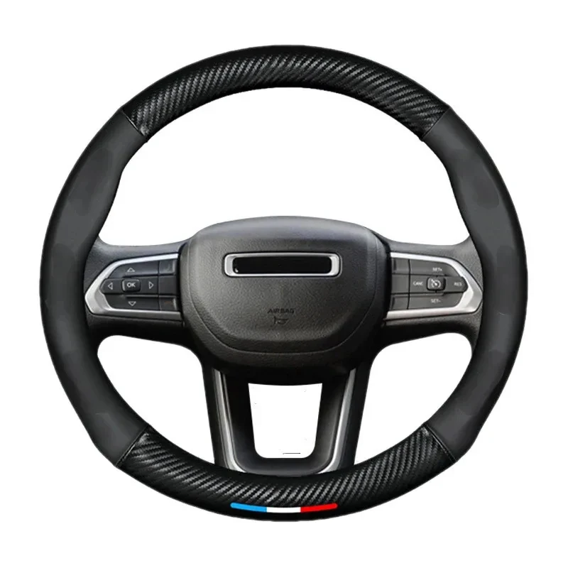 Car Leather Steering Wheel Cover For Jeep Grand Cherokee XJ Renegade Compass Wrangler TJ JK Patriot SRT Trail Hawk Accessories