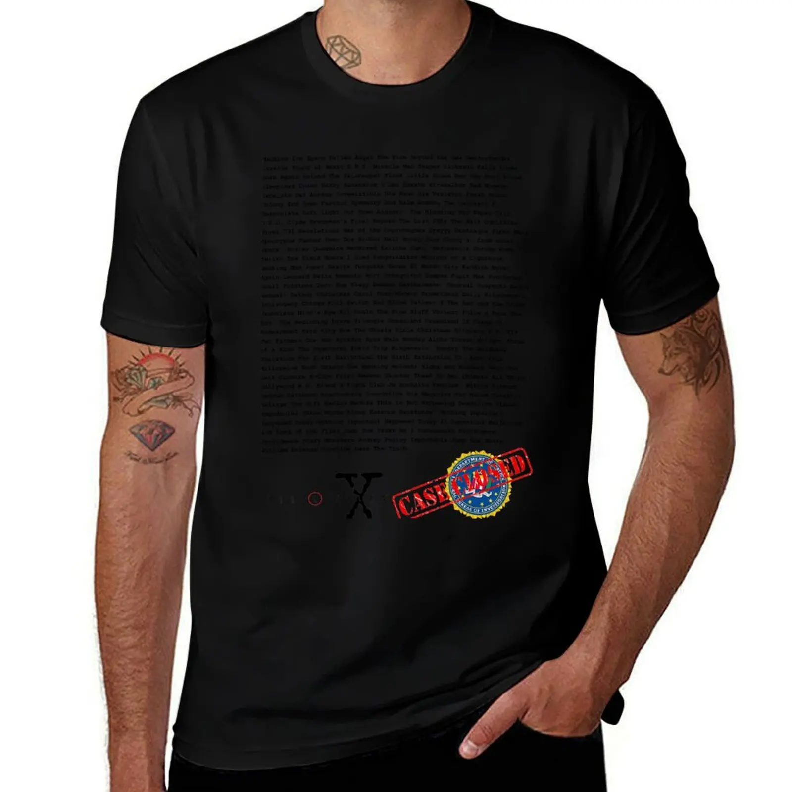X Files - All Episode Listings (Season 1-9) T-Shirt Plus Size Short Sleeve T-Shirt