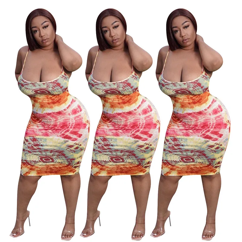 

Ygolonger Women Elegant Stylish Print Halter Sleeveless Dress Spaghetti Strap Silky Elastici Bodycon Streetwear Go Out Hipster V