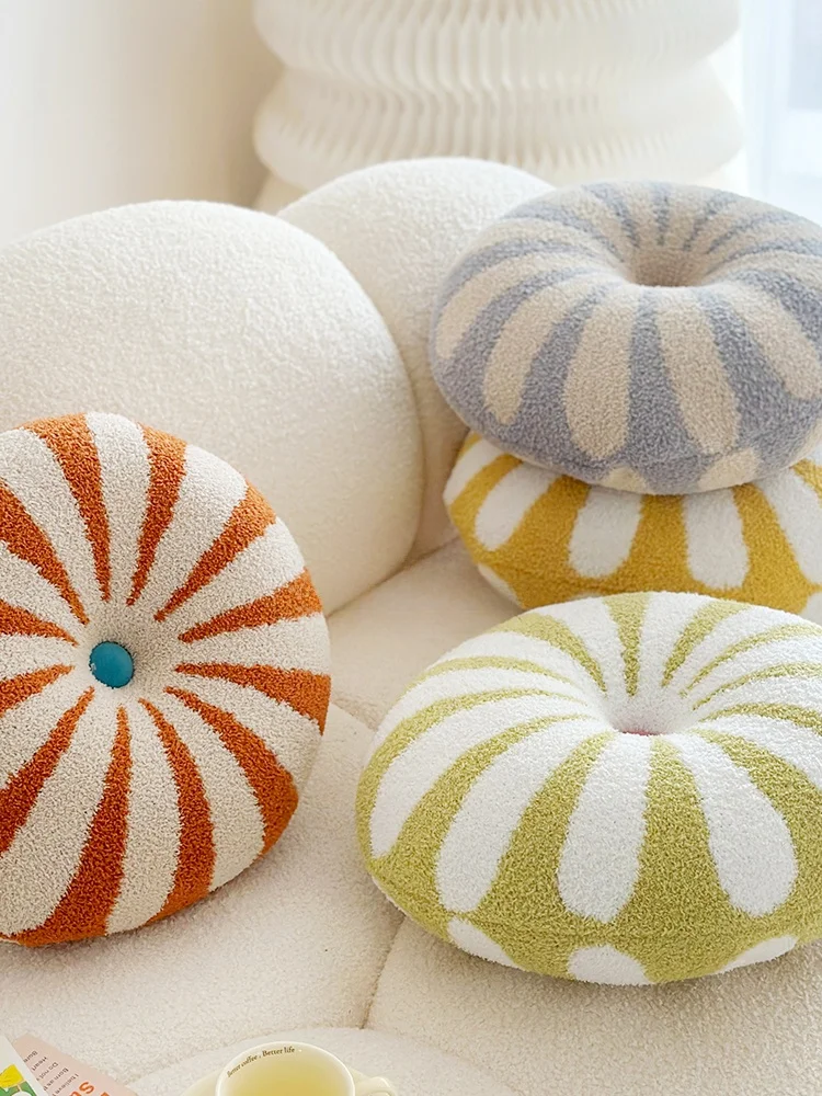 

Mlife Cute Candy round Plush Pillow Decorative Bedside Cushion with Core Feather down Cotton Home Decor Nordic Style