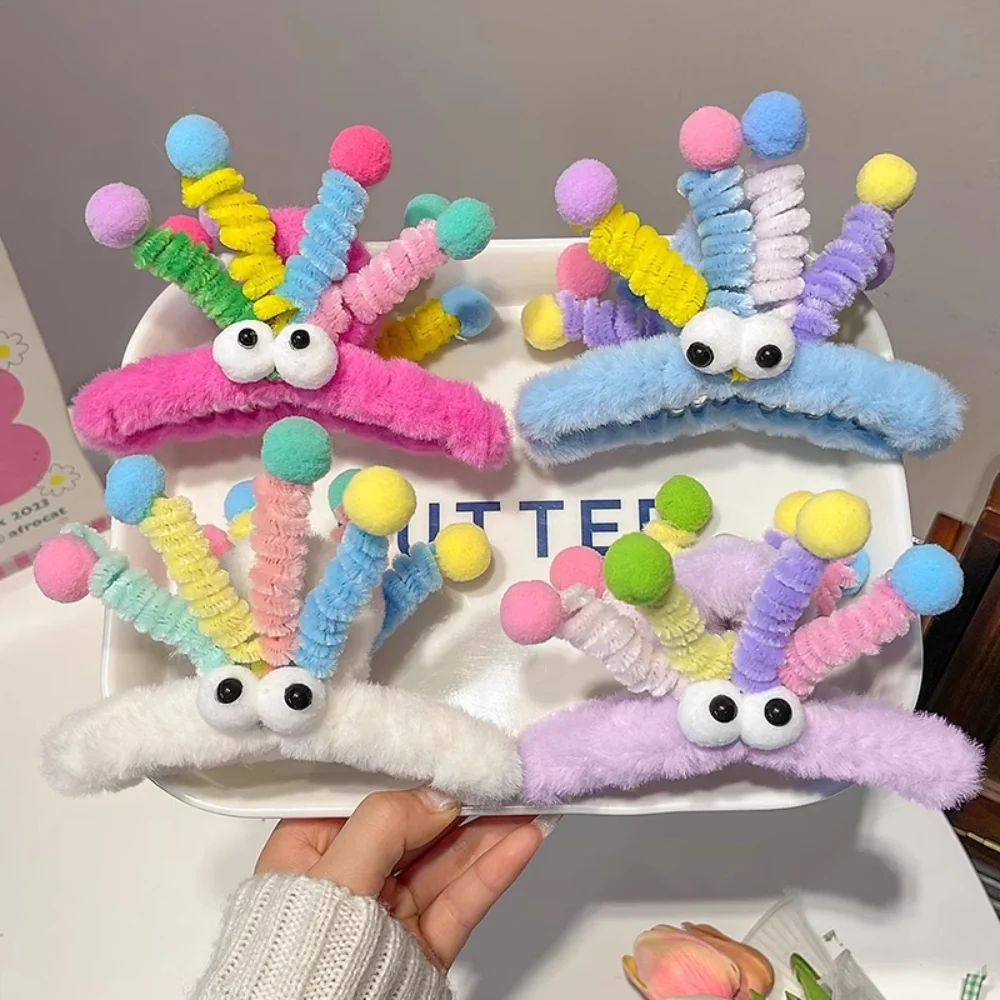 Cartoon Hair Claw Furry Headwear Plush Spring Hair Claw Clip Cute Shark Clip Women Claw Clip Women Girl Hair Accessory